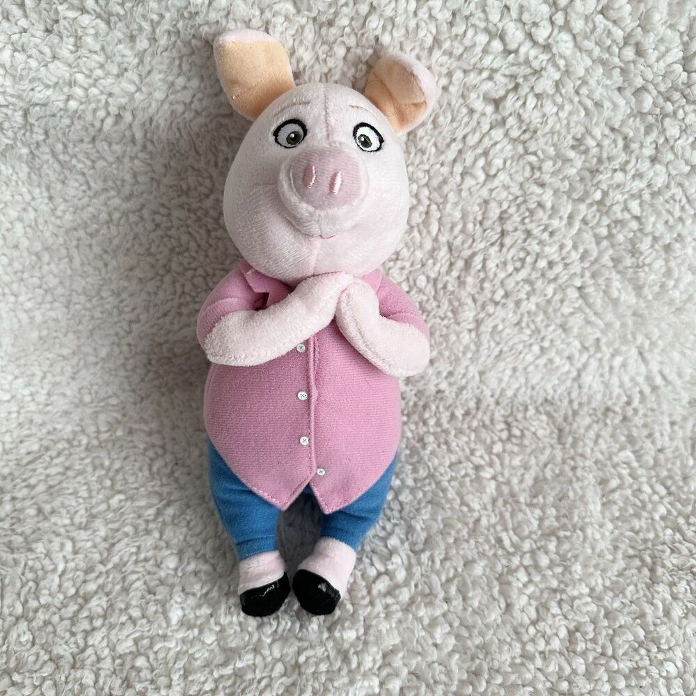 Ty Sing Rosita Pig Plush 8” Sing Movie Pink Shirt Blue Pants Stuffed Animal